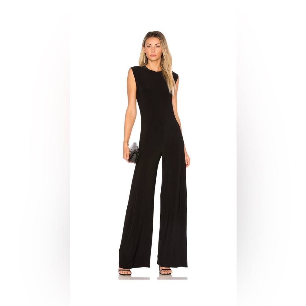 Norma Kamali Sleeveless Jumpsuit in black size medium